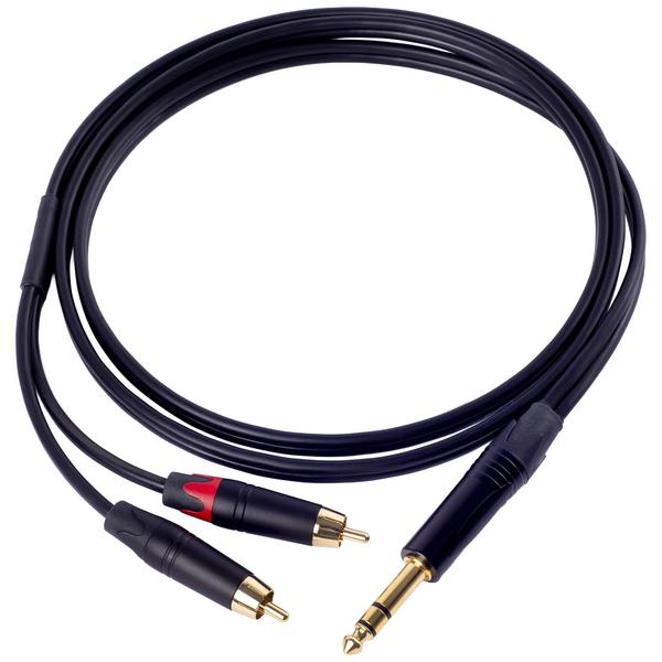 Кабель межблочный Jack-2RCA Onetech PRO 1 m (RT)